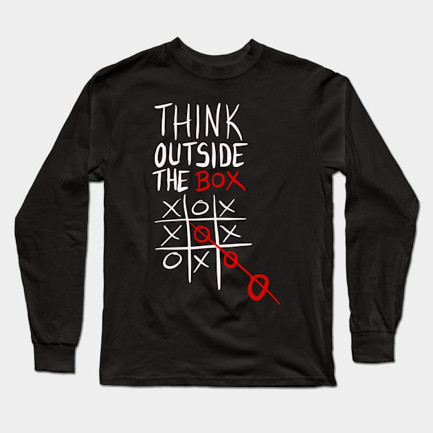 Think outside the box geeky humor gift Long Sleeve T-Shirt by BadDesignCo